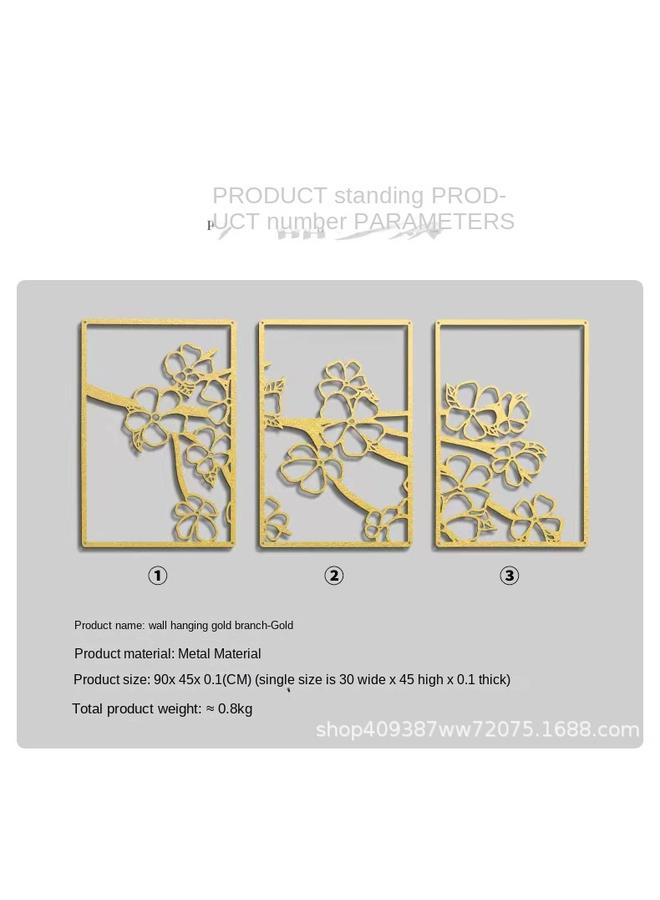 Bluejw Decorative Wall Stickers Window Showcase Line Laser Plum Blossom Woman Wrought Iron Metal Wall Stereoscopic Pendant - Image 1