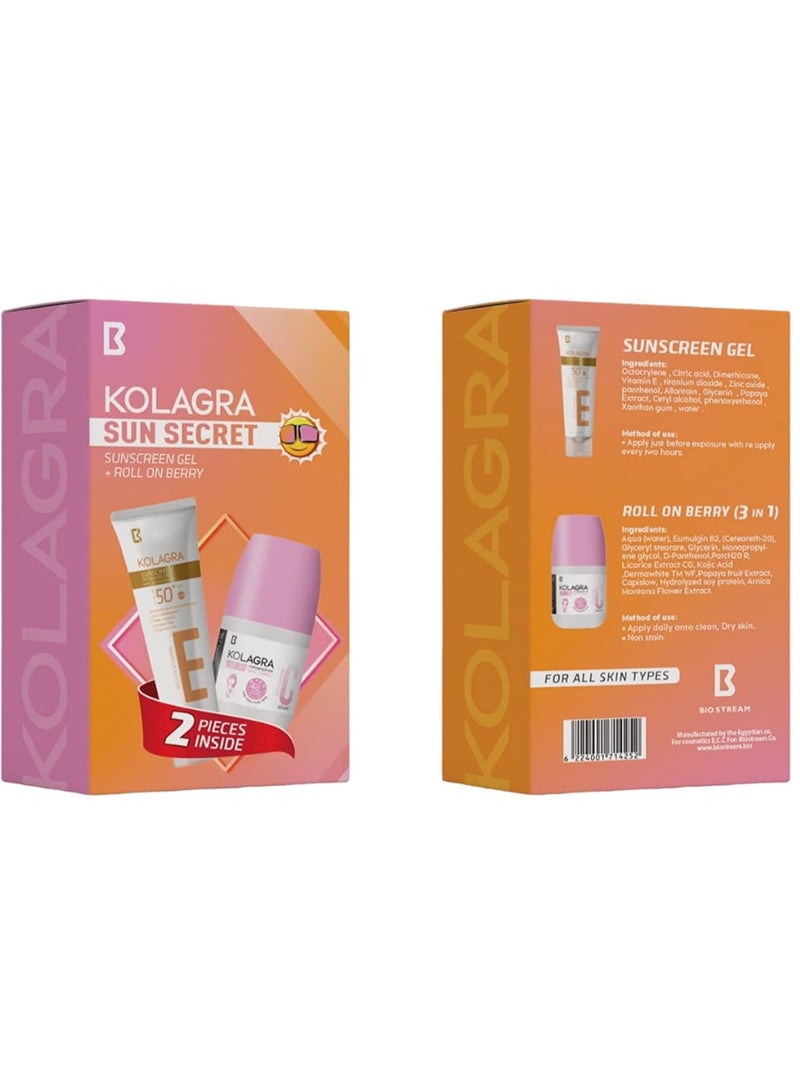 KOLAGRA Roll on berries 60ml + sunscreen gel cream 50ml