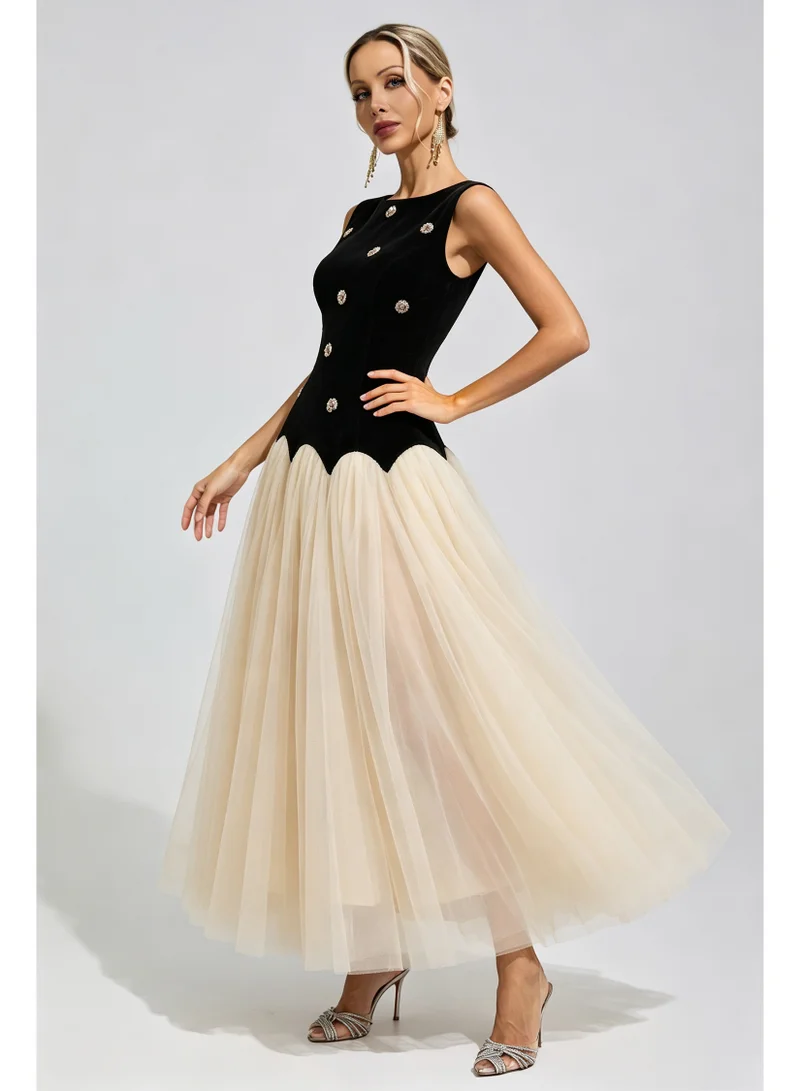Vienna Mesh Maxi Dress