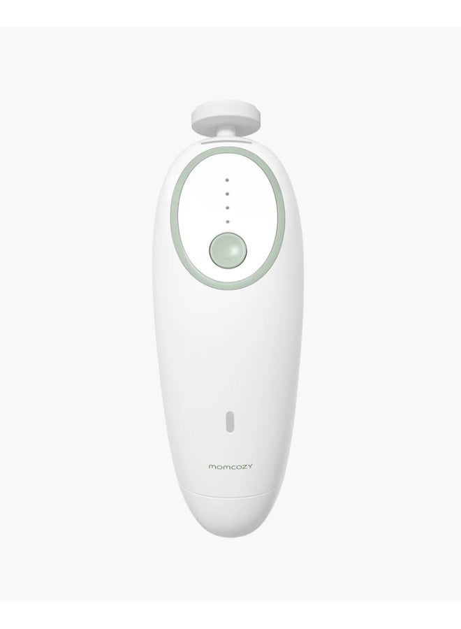 مام كوزي Momcozy Baby Nail File Electric, Gentle Baby Nail Trimmer Electric, Baby Nail Clipper with Night Light, 7 Grinding Head Replacement Pads, Green - Image 2