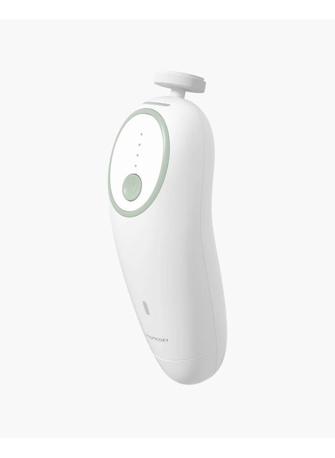 مام كوزي Momcozy Baby Nail File Electric, Gentle Baby Nail Trimmer Electric, Baby Nail Clipper with Night Light, 7 Grinding Head Replacement Pads, Green - Image 3