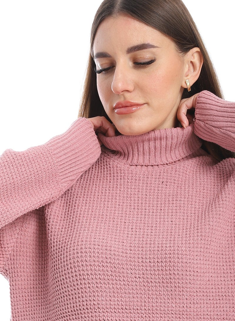 Caesar women wool plain pullover with high neck and multidesign - Image 5