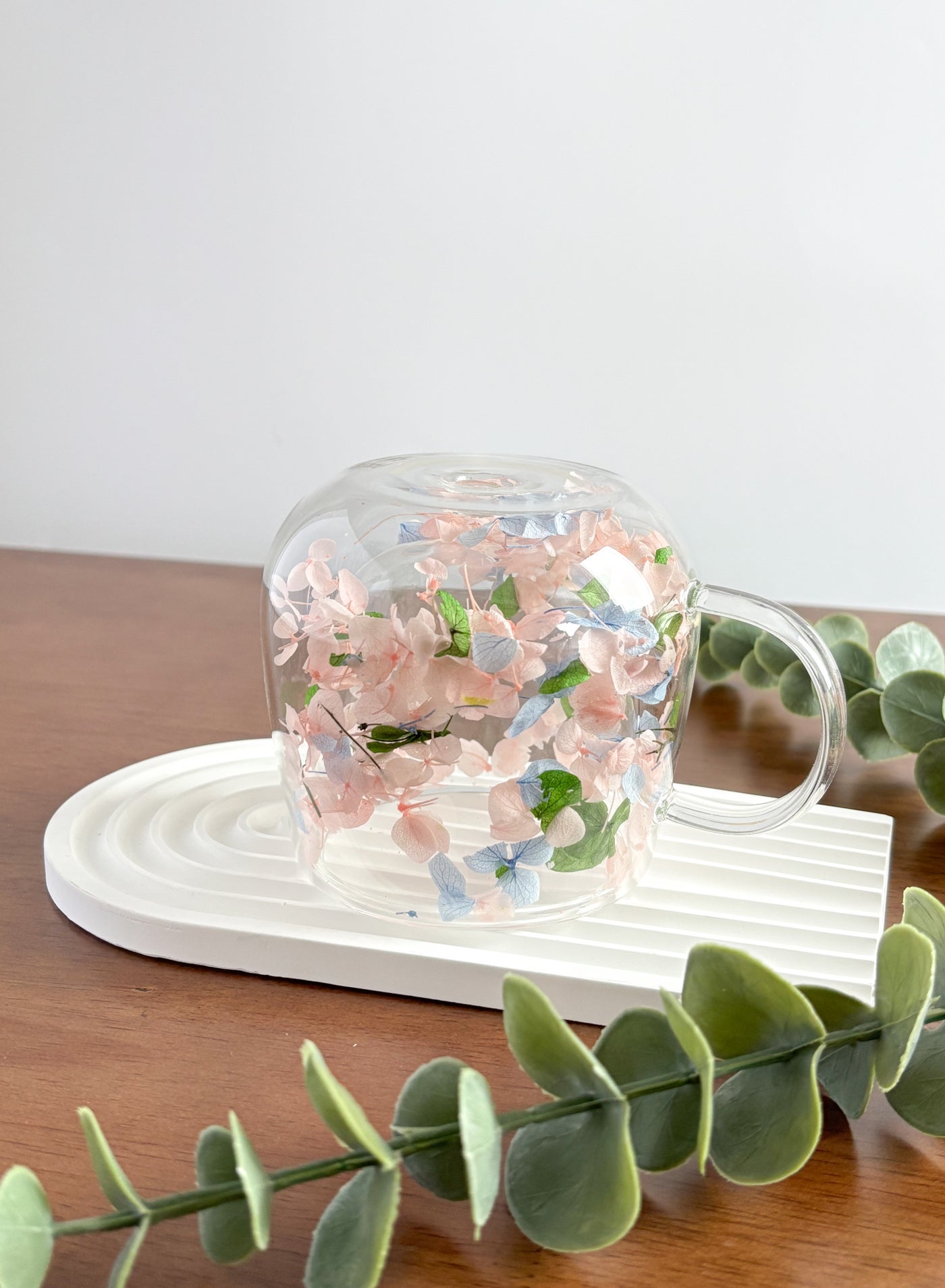 كوب قهوة زجاجي معزول مزدوج الجدار