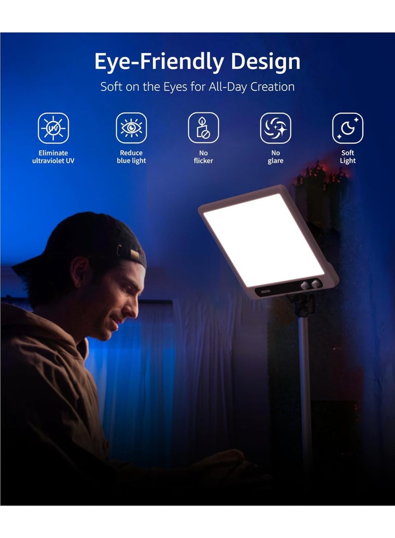 Aputure Amaran Verge LED Light Panel (White) | Compact RGBWW Desk Light for Creators & Streamers | App-Controlled with Full Color Spectrum - Image 2