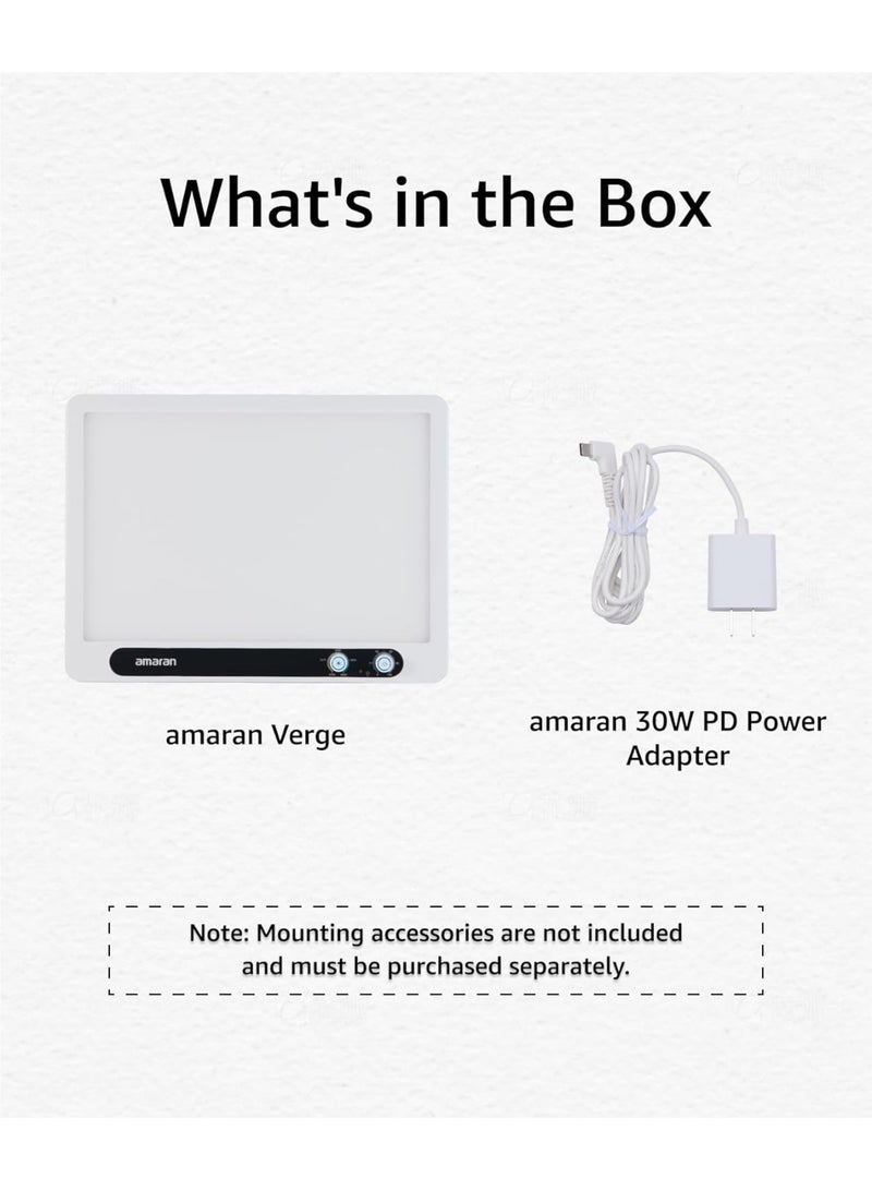 Aputure Amaran Verge LED Light Panel (White) | Compact RGBWW Desk Light for Creators & Streamers | App-Controlled with Full Color Spectrum - Image 4