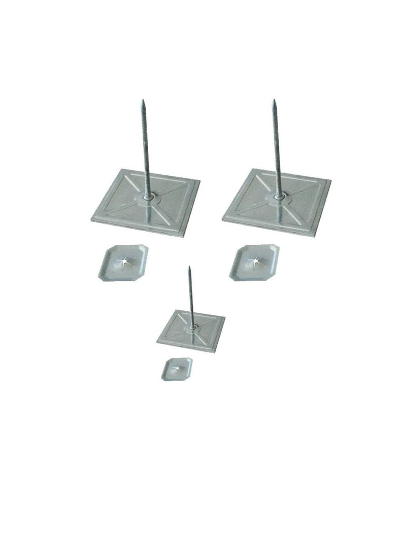 Self-Stuck Up Stick Stuck-up Adhesive Insulation Foam Pin with Lock Washer for Attaching Insulating Materials on Smooth Surfaces 2x2x2 Inch (Pack 25, 2x2x2.5 Inch) - Image 1
