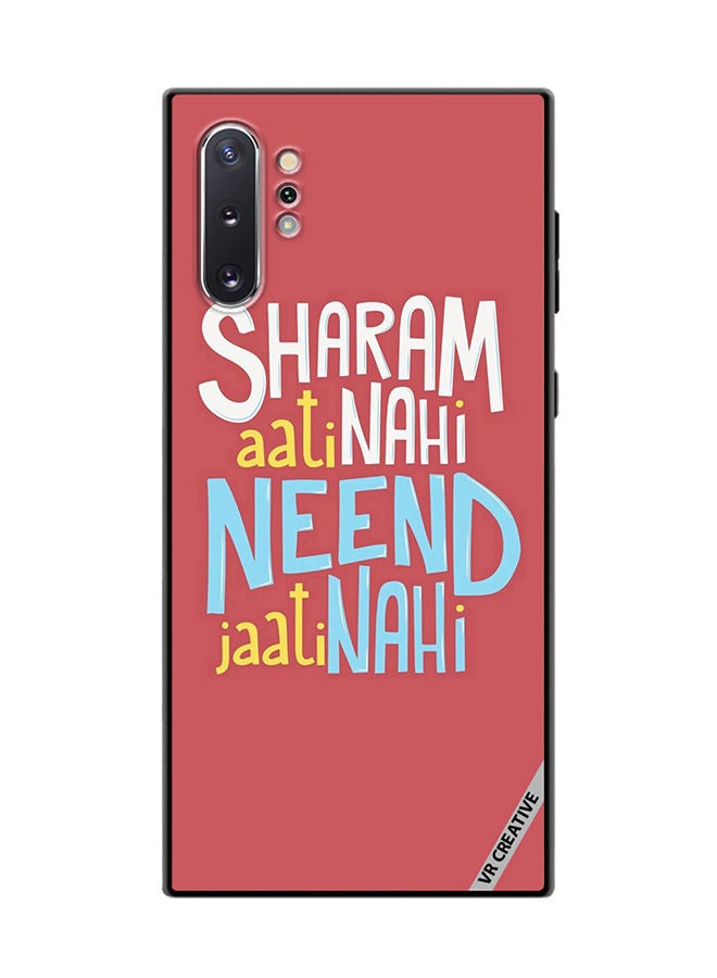 VR CREATIVE Protective Case Cover For Samsung Galaxy Note10 Plus 5G Sharam Ati Nahi Design Multicolour - Image 1