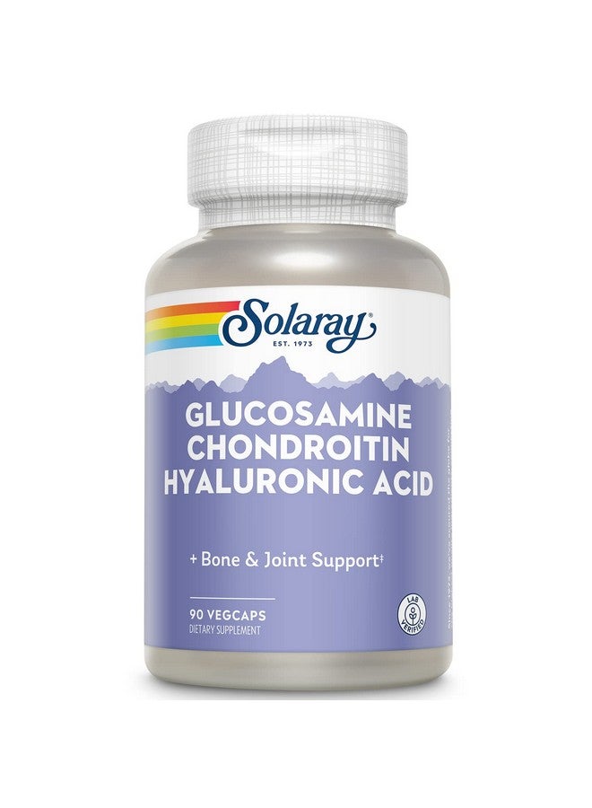 SOLARAY SOLARAY Glucosamine Chondroitin and Hyaluronic Acid, 1500mg/1000mg/20mg 90 Capsules - Image 1