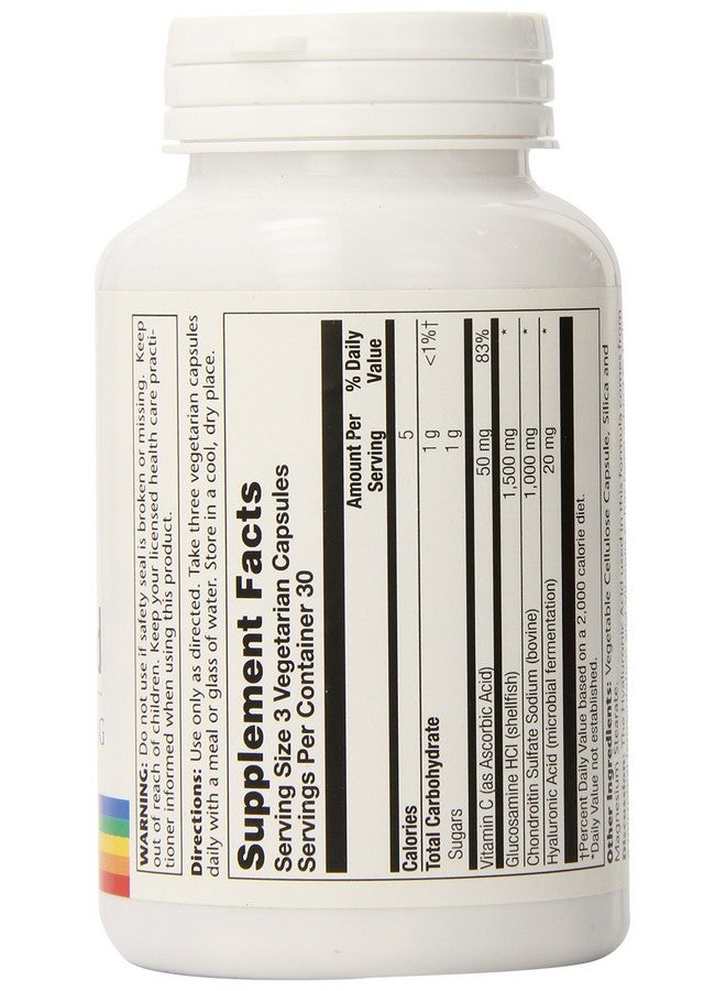 SOLARAY SOLARAY Glucosamine Chondroitin and Hyaluronic Acid, 1500mg/1000mg/20mg 90 Capsules - Image 3
