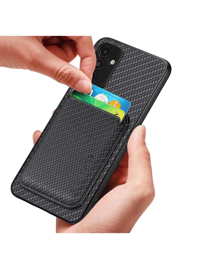 S-TOP Case For Samsung Galaxy A56 5G Carbon Fiber Leather Card Magsafe Phone Case - Image 4