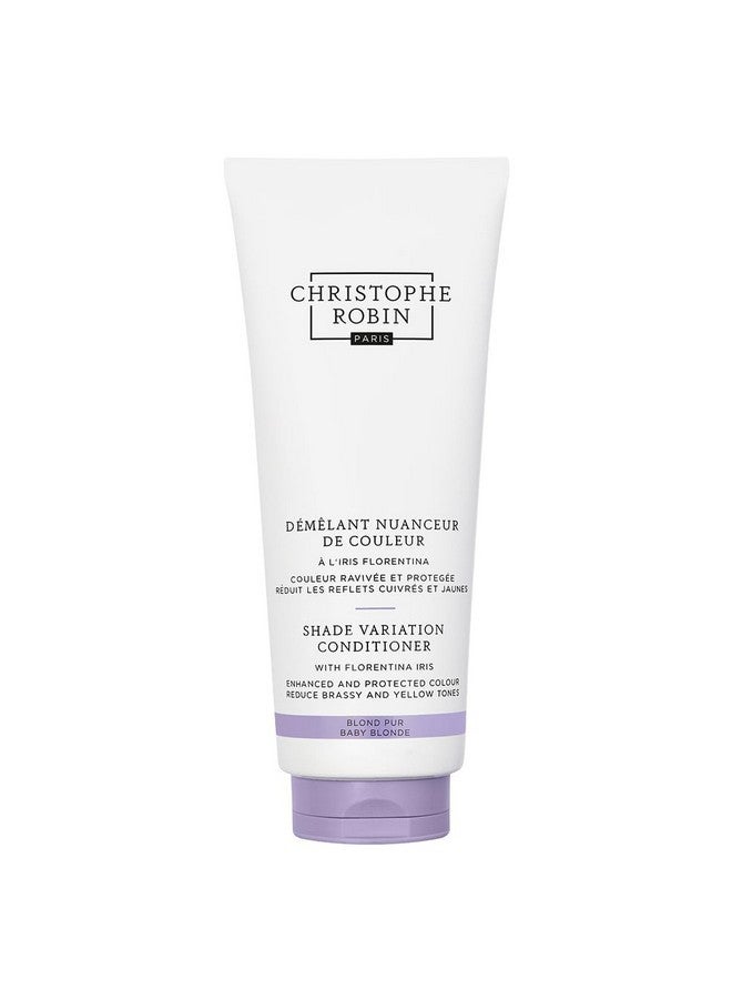 Christophe Robin Shade Variation Baby Blonde Toning Conditioner with Florentina Iris, Neutralizes Brassy, Yellow Tones for Blonde, Bleached, Silver, Highlighted Hair 200ml