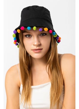 Saria Moda Saria Fashion Women Pompom Bucket Hat  - Image 1
