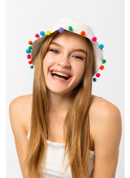 Saria Moda Saria Fashion Women Pompom Bucket Hat  - Image 3