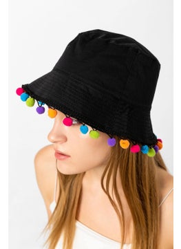 Saria Moda Saria Fashion Women Pompom Bucket Hat  - Image 2
