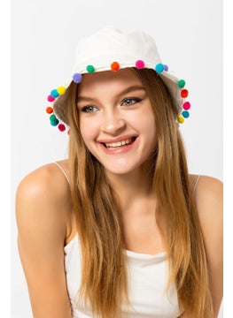 Saria Moda Saria Fashion Women Pompom Bucket Hat  - Image 4