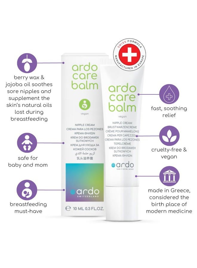 Ardo Care Vegan Balm (10ml/0.3 fl.oz) for Breastfeeding Moms, Lanolin-Free, Provides Quick, Soothing Relief for Sore, Irritated , No Animal Testing, Made in Europe - Image 2