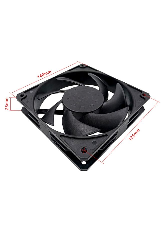 BURAQ MF14025 4pin High Air Volume Low Noise High Wind Pressure FDB Magnetic Suspension Chassis Fan 2000rpm (Black)  - Image 3