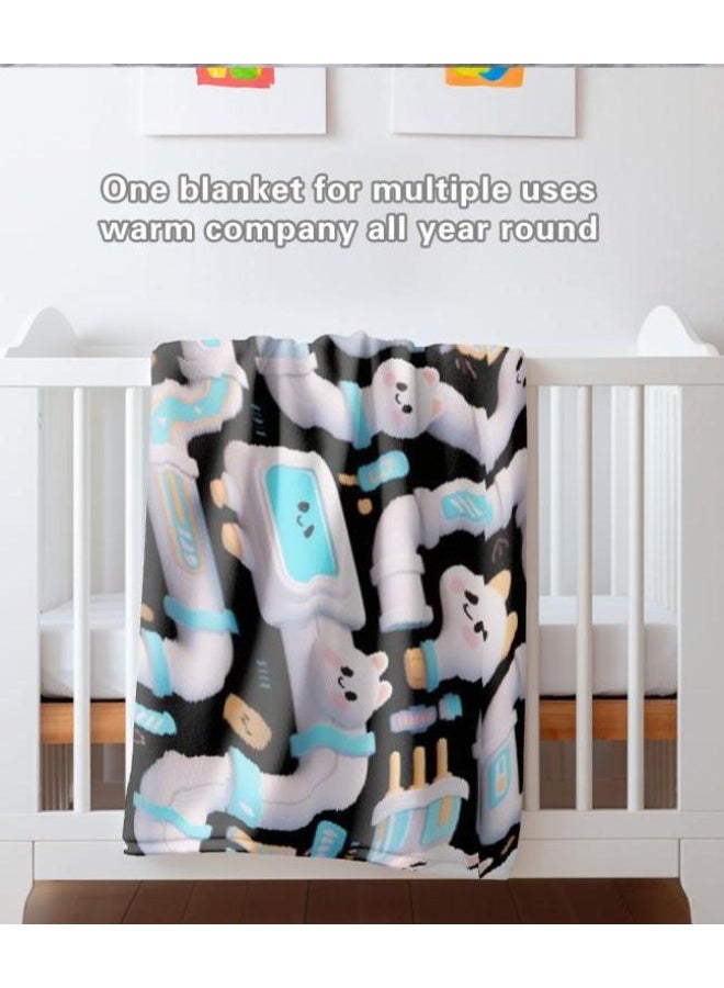 general Baby and children's cartoon flannel thin blanket (warm and comfortable, suitable for sleep, game use) 70cm*100cm - Image 3