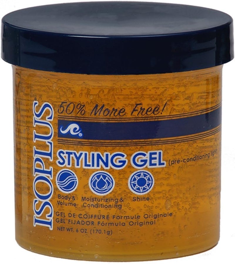 Isoplus Hair Gel Style Light Bonus - 6 Oz for Body, Volume, and Shine