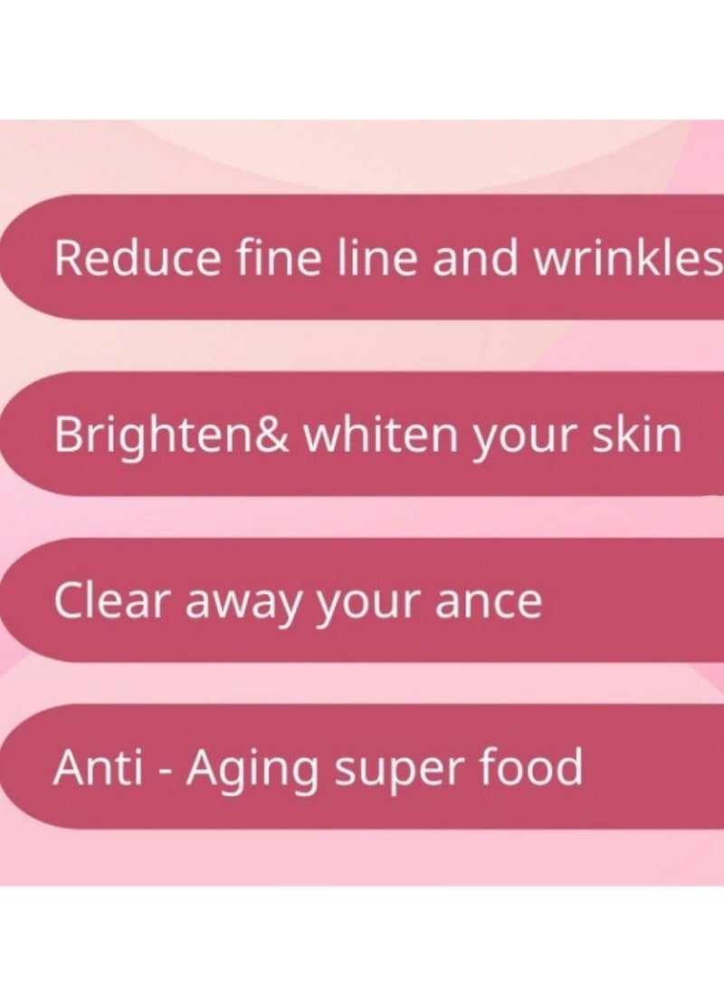 ناشر جلو جلوتاثيون كولاجين متوهج، تركيبة مضادة للشيخوخة، تبييض البشرة وتفتيحها، فيتامينات بنكهة الفراولة، 60 علكة عضوية - Image 5