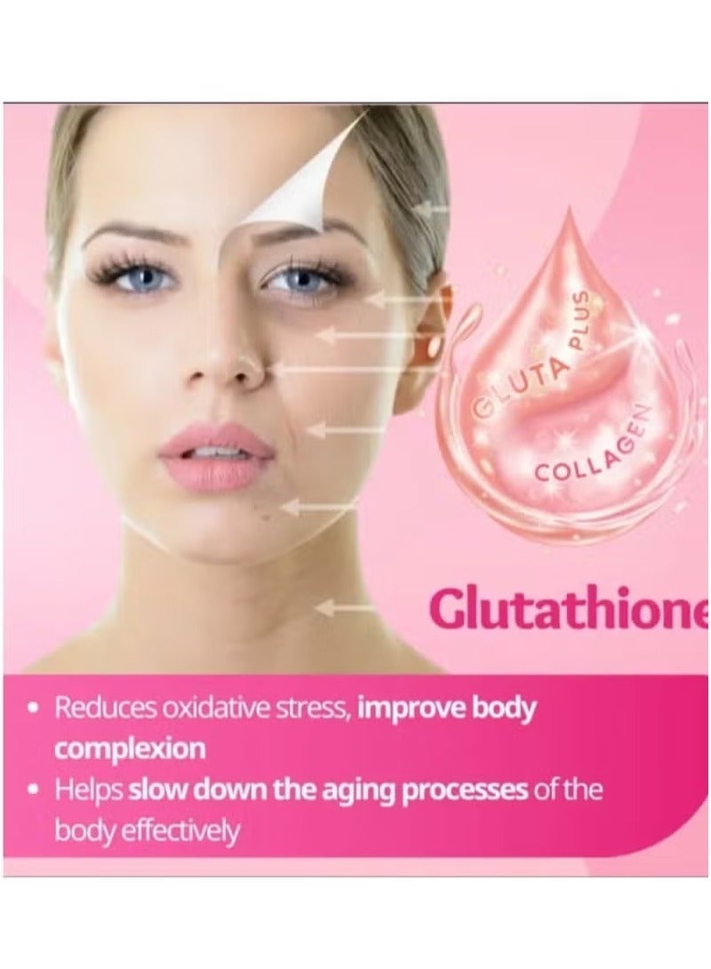 ناشر جلو جلوتاثيون كولاجين متوهج، تركيبة مضادة للشيخوخة، تبييض البشرة وتفتيحها، فيتامينات بنكهة الفراولة، 60 علكة عضوية - Image 3
