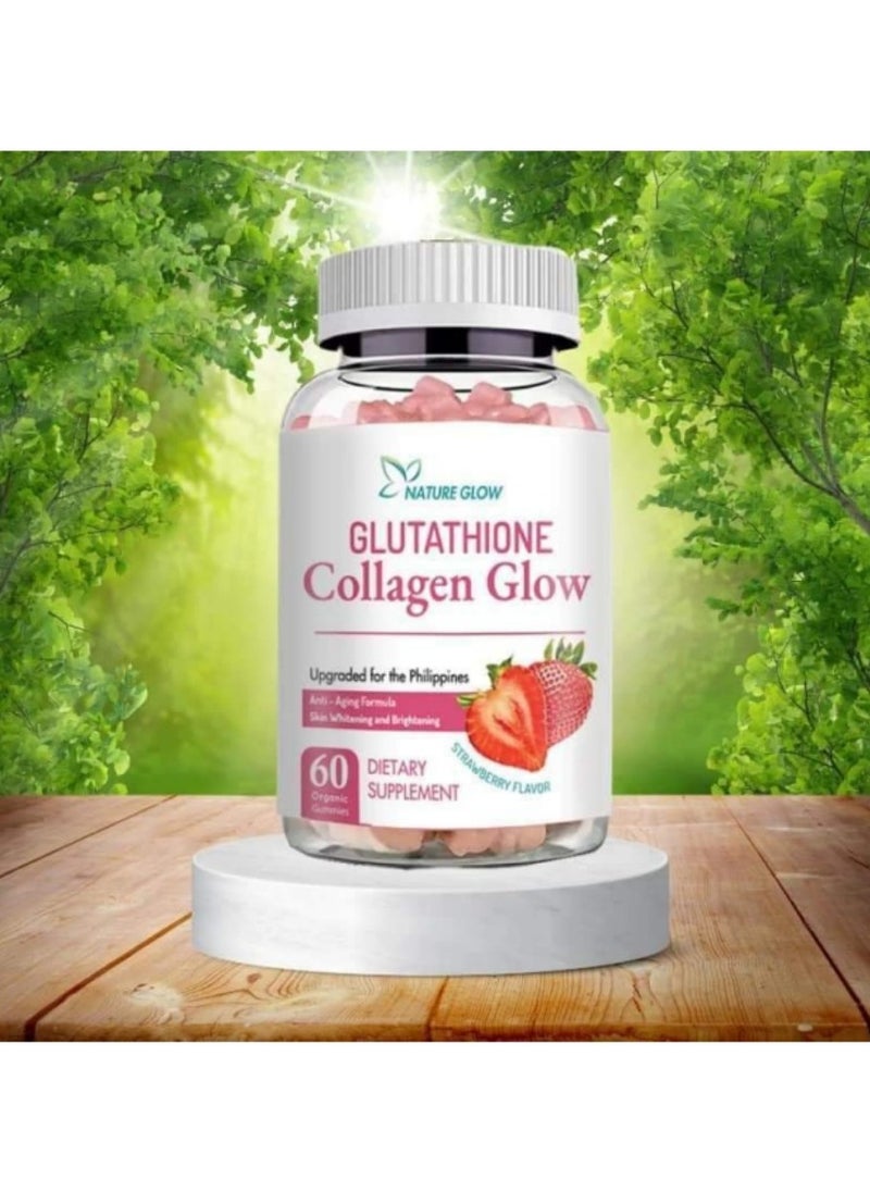 Collagen Glow Anti-Aging Skin Whitening Vitamins Strawberry Flavor