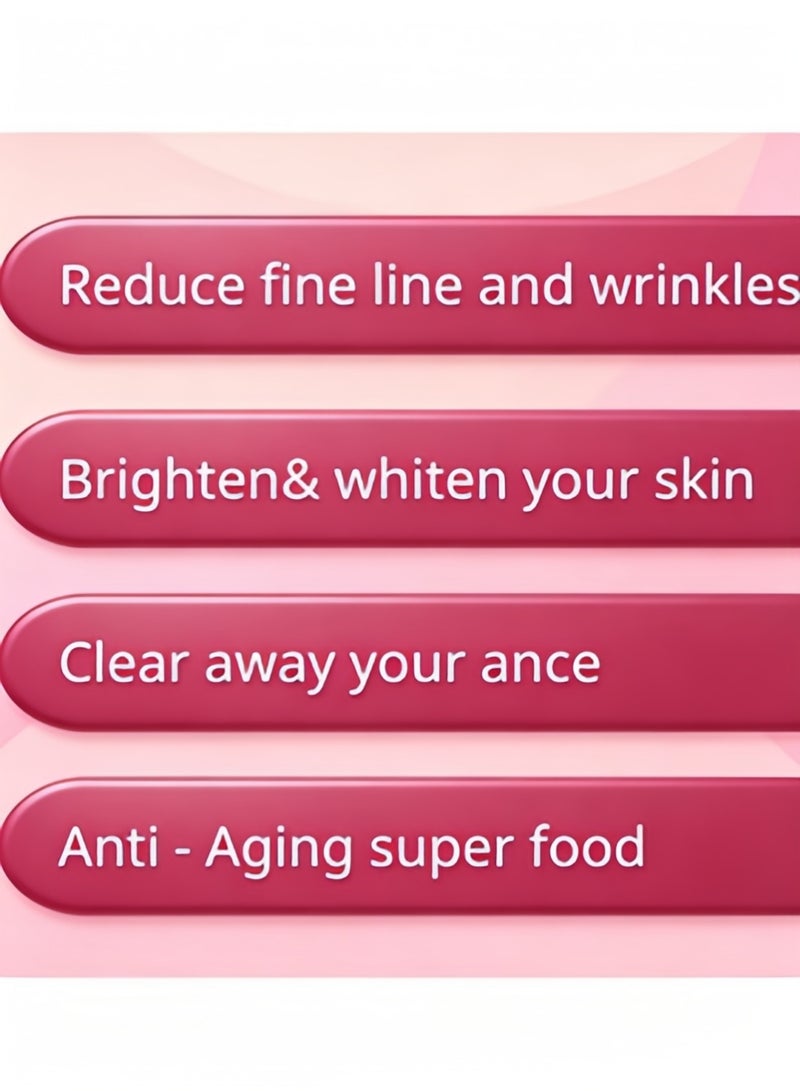 NATURE GLOW Glutathione Collagen Glow, Anti-Aging Formula, Skin Whitening and Brightening, Vitamins Strawberry Flavor, 60 Organic Gummies - Image 5