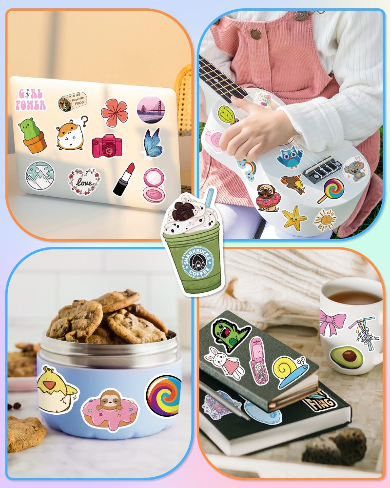 Greingways Sticker for Water Bottles, 300 Pcs/Pack Cute Vinyl Waterproof Vsco Laptop Stickers for School Students Gifts Classroom Teachers Prizes Stickers for Kids Teens Girls - Image 2