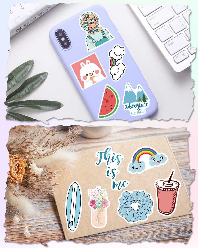 Greingways Sticker for Water Bottles, 300 Pcs/Pack Cute Vinyl Waterproof Vsco Laptop Stickers for School Students Gifts Classroom Teachers Prizes Stickers for Kids Teens Girls - Image 4