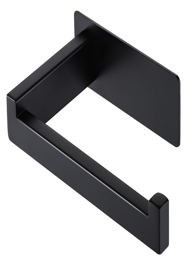 LANC Self-Adhesive Toilet Paper Holder, Matte Black Toilet Tissue Holder Wall Mounted for Bathroom Kitchen Stick On Paper Roll Holder with No Drilling Rustproof Stainless Steel, A8307MB - Image 1