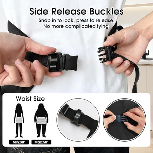 BOHARERS Cleaning Apron 5-Pocket Waterproof Professional Cleaning Apron For Housekeeping Made for Pro Cleaners (black) - Image 4