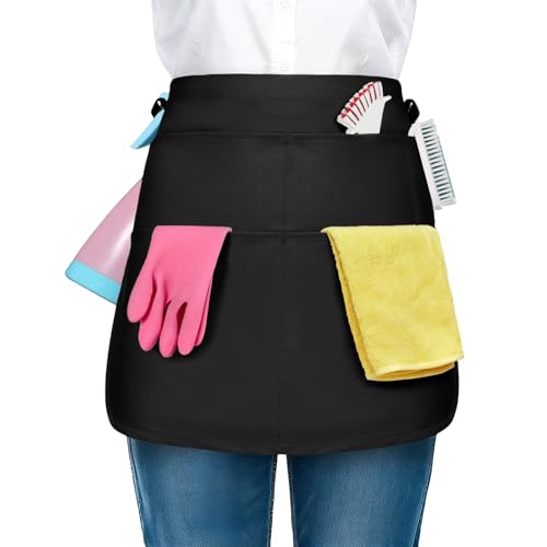 BOHARERS Cleaning Apron 5-Pocket Waterproof Professional Cleaning Apron For Housekeeping Made for Pro Cleaners (black) - Image 1