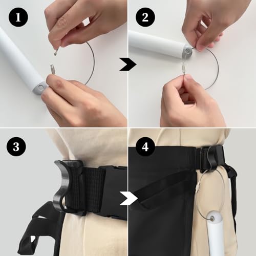 BOHARERS Cleaning Apron 5-Pocket Waterproof Professional Cleaning Apron For Housekeeping Made for Pro Cleaners (black) - Image 3