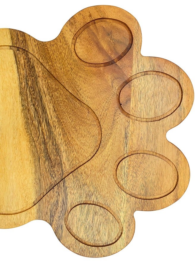 Affinity Decor Funny Paw Shaped Wood Cutting Board for Kitchen with Groove, 10.25"L x 11"W Decorative Funny Paw Charcuterie Serving Board, Cheese Serving Board, Solid Wood Chopping Board - Image 4
