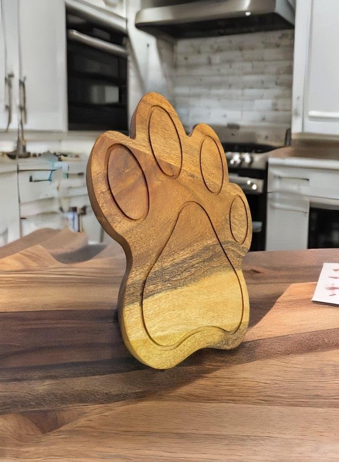 Affinity Decor Funny Paw Shaped Wood Cutting Board for Kitchen with Groove, 10.25"L x 11"W Decorative Funny Paw Charcuterie Serving Board, Cheese Serving Board, Solid Wood Chopping Board - Image 3