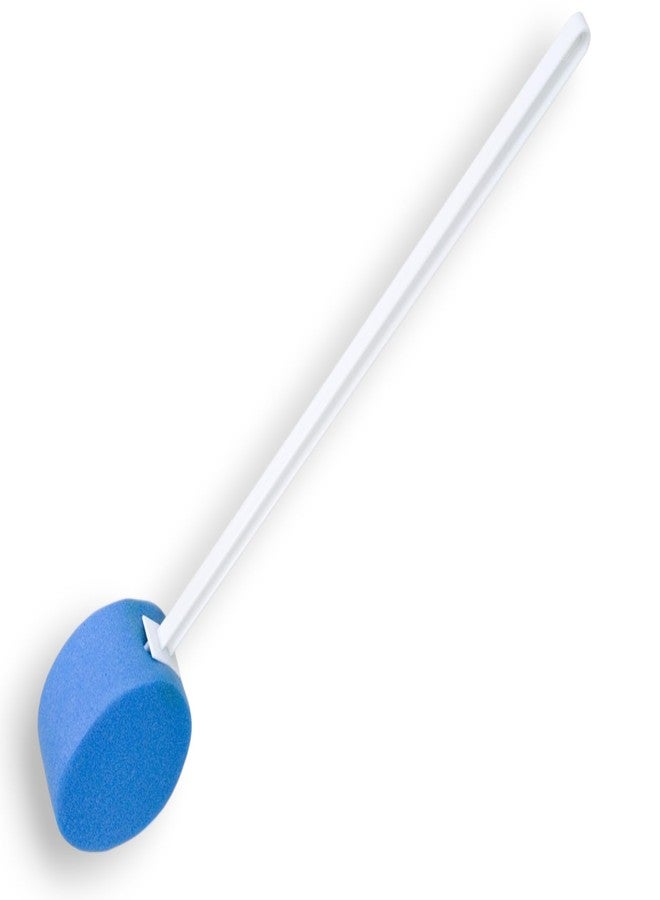 Essential Medical Supply مجموعة إمدادات طبية أساسية ديلوكس 2 عبوة من إسفنجات الاستحمام والدش الدائرية مع مقبض بلاستيكي بطول 20 بوصة وخطاف للتعليق - مقبض طويل إضافي للوصول إلى المناطق الصعبة أثناء الاستحمام والحمام - Image 2