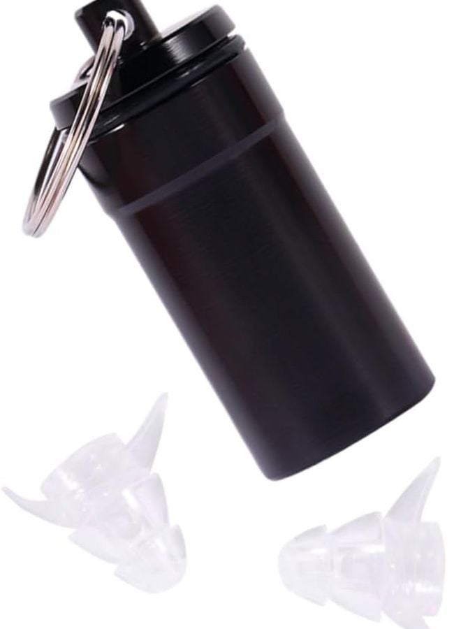 سدادات الأذن السيليكونية لإلغاء الضوضاء مريحة للحماية السمعية للارتداء الممتد باللون الأسود - Image 2