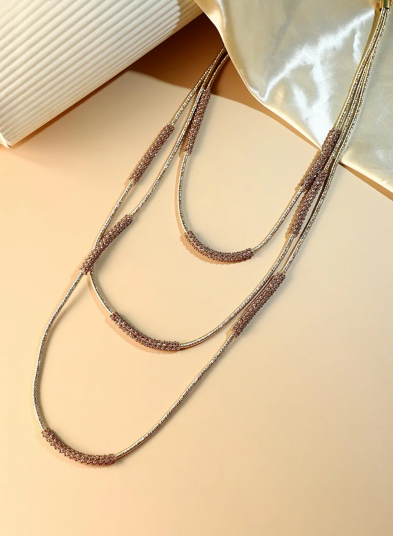 سوهي عقد متعدد الطبقات بحجر البلينغ الاصطناعي