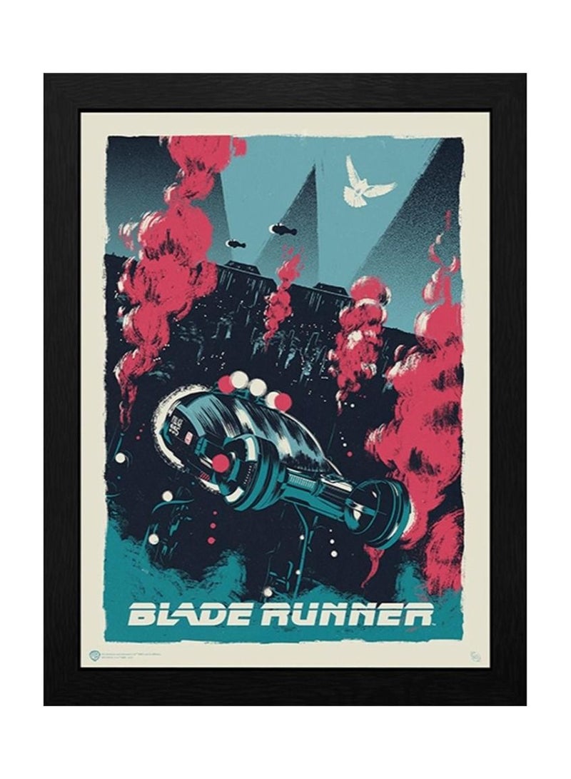 Blade Runner Warner 100th Album Cover Framed Poster Printed 34cm x 44cm Rock Music Wall Art Collector Prints for Bedroom Office Room Decor Gift
