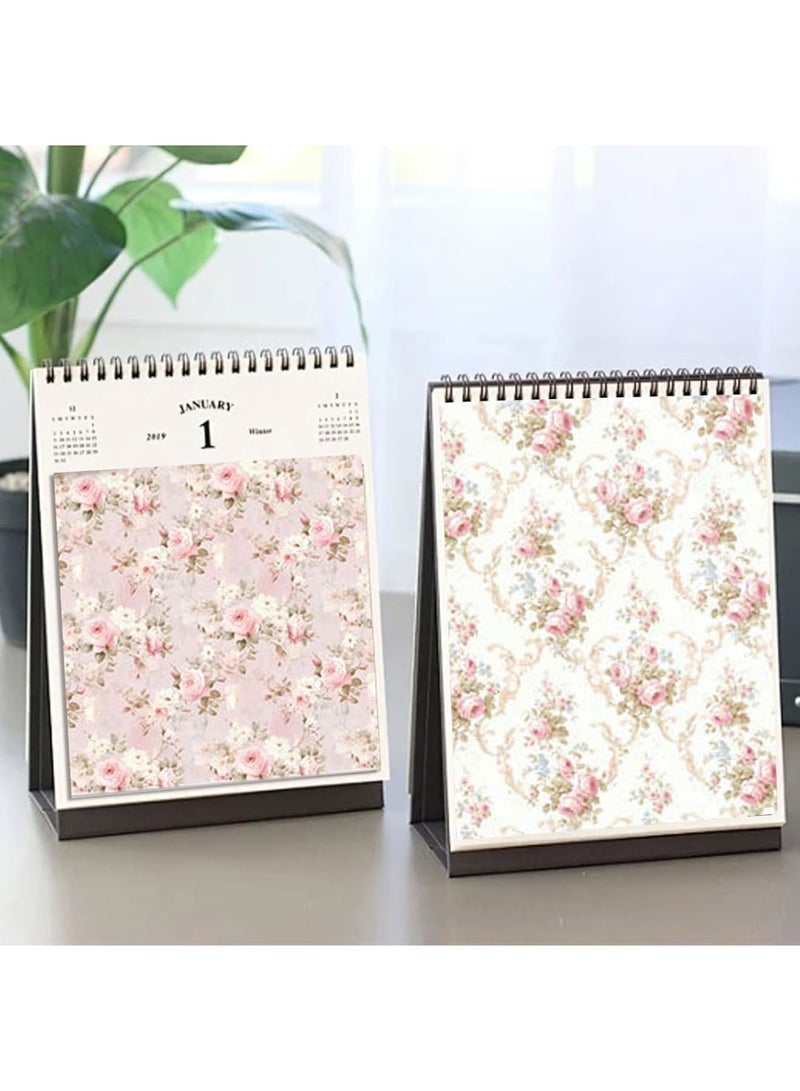 SYOSI Vintage Floral Scrapbook Paper Pack, Double-Sided Garden-Themed Craft Paper for DIY Cards, Journals & Album Decor, 24 Unique Pink Floral Designs, Acid-Free Origami Art Supplies (24-Sheet, 12"x12") - Image 5