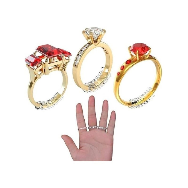 ALKAYAN Set of 4 Silicone Spiral Ring Sizers (4 Pieces, Clear) - Image 2