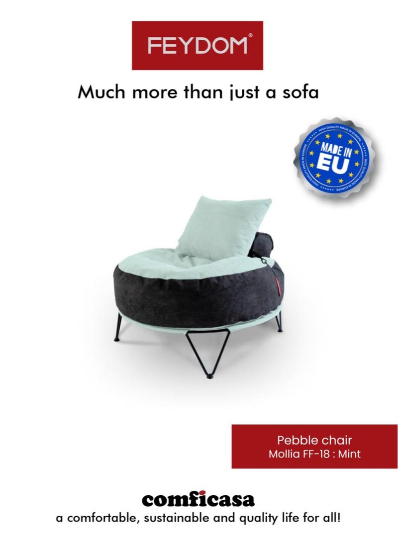 COMFICASA - FEYDOM Pebble Multifunctional beanbag :Mollia Mint - Image 1