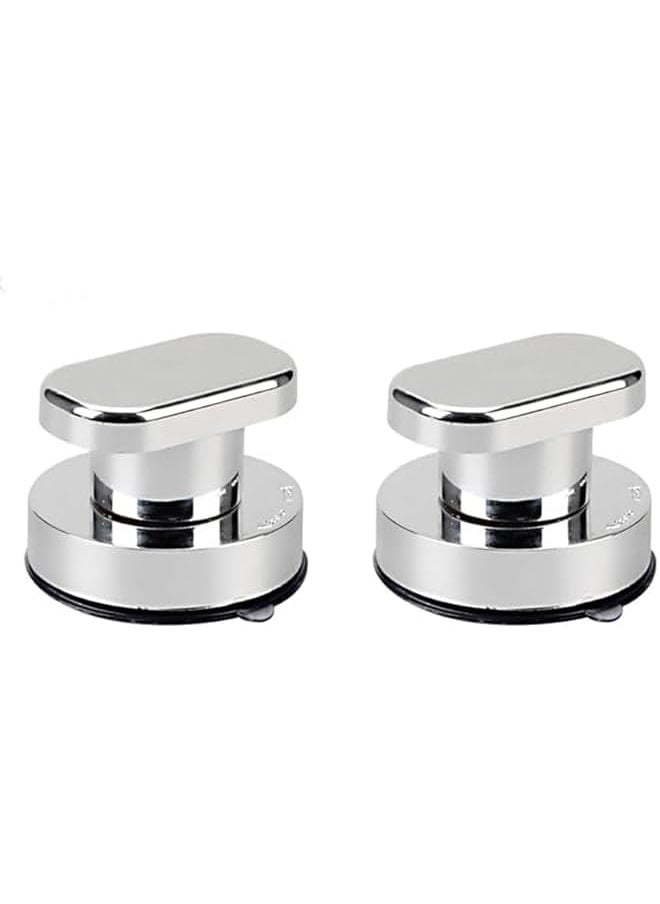 PROMASS 2 pieces of strong cup glass mirror handle, super vacuum cup bathroom sliding door handle drawer, suitable for, window, cabinet, bathroom, knob furniture control  - Image 1