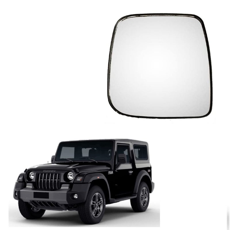STYCARO -Side View Mirror Glass compatible with Mahindra Thar 2020-2024 Model (Left Passenger Side) - Image 1
