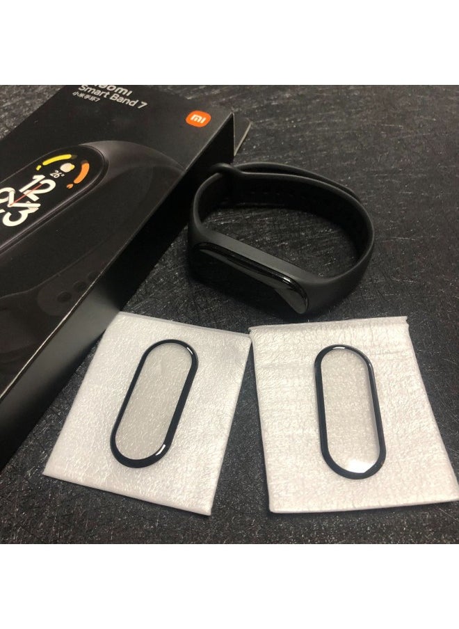 Generic - Suitable For Millet Bracelet 9 Hydraulic Film 8pro Tempered Soft Bracelet 7nfc Protective Film Curved Surface Full Screen Cover Composite.-color:Curved Surface Coverage Composite Hot Bending Film (1 Piece In Box)-size:Suitable For Xiaomi Mi Band 5/6 - Image 1