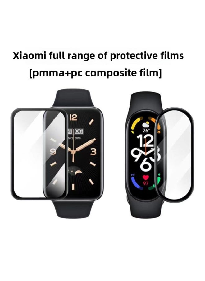 Generic - Suitable For Millet Bracelet 9 Hydraulic Film 8pro Tempered Soft Bracelet 7nfc Protective Film Curved Surface Full Screen Cover Composite.-color:Curved Surface Coverage Composite Hot Bending Film (1 Piece In Box)-size:Suitable For Xiaomi Mi Band 5/6 - Image 1