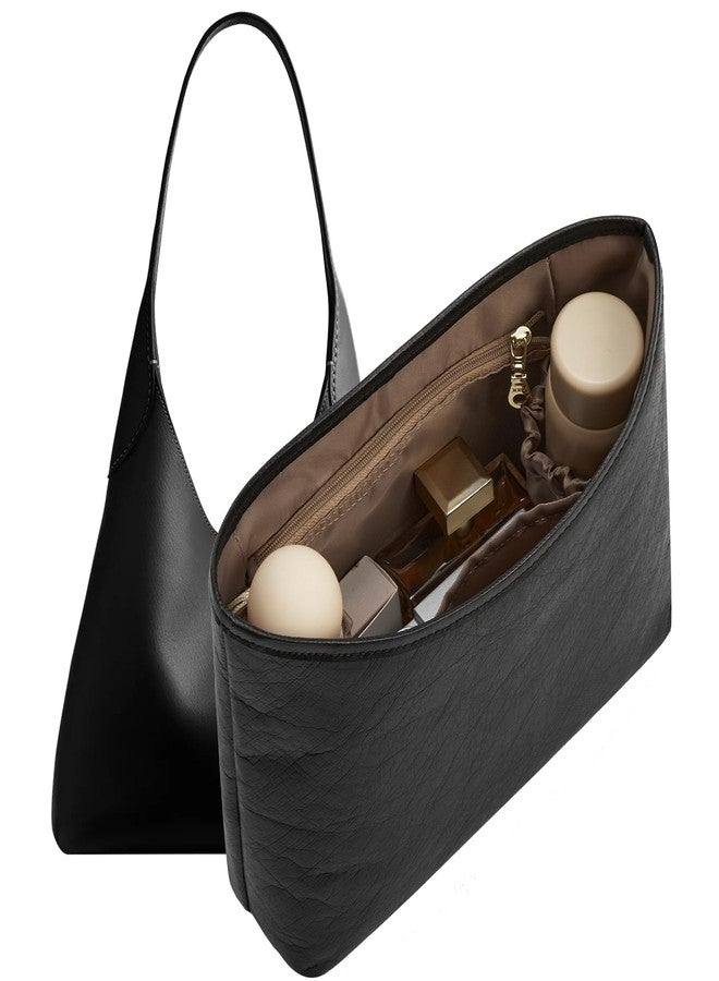 Doxo Brooklyn 28 Bag Organizer Insert, Waterproof Purse Organizer Insert for Coach Brooklyn Shoulder Bag 28, Lightweight Tote Bag Insert with 5 Compartments Zipper Pocket Elastic Holders (Black Maple) - Image 1