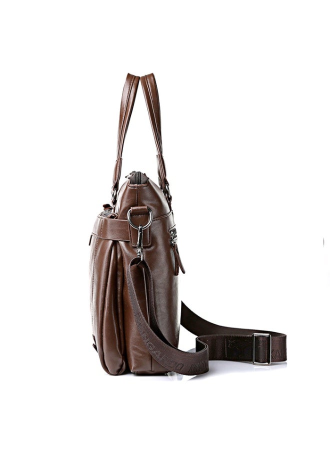 Leather Messenger Bag for Men, Small Leather Sling Shoulder Bag Messenger Pack for Men, Man Purse  - Image 4