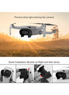 KASTWAVE درع ضوئي + واقي جيمبال + مجموعة 2 قطعة من فيلم حماية العدسة الشفاف الفائق لطائرات DJI Mavic Mini / Mini 2 / Mini SE ، ملحقات حماية الطائرات ، غطاء شمس لدرع الضوء  - Image 4