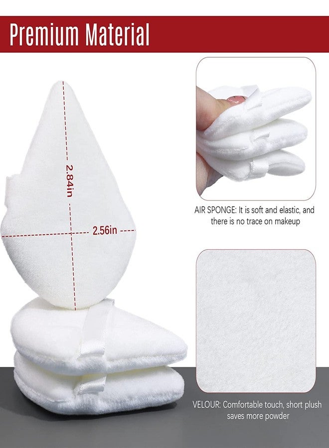 Keli Triangle Powder Puff, Soft Plush Powder Puff, For Loose Powder & Liquid Cosmetic, Makeup Foundation Puff Makeup Tool (3Pcs Triangle Puff) - Image 2